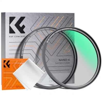 Afbeelding van K&amp;F Concept Nano K Magneetfilter, Circulair Polariserend Magnetisch CPL Optisch Glasfilter met coating voor 67mm Lenzen (Inclusief Schoonmaakdoekje)