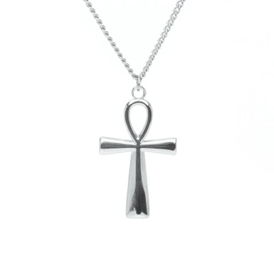 Afbeelding van Marenca Zilveren Heren Ketting met Ankh Hanger (60cm)