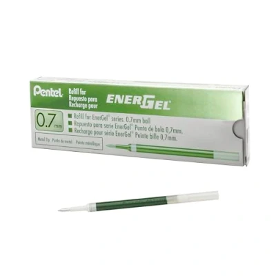 Afbeelding van Pentel LR7 KX Navulling voor EnerGel pennen 0,7 mm, lichtgroen, 12 stuks