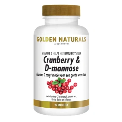 Afbeelding van 2x Golden Naturals Cranberry&amp;D mannose 90 vegacapsules