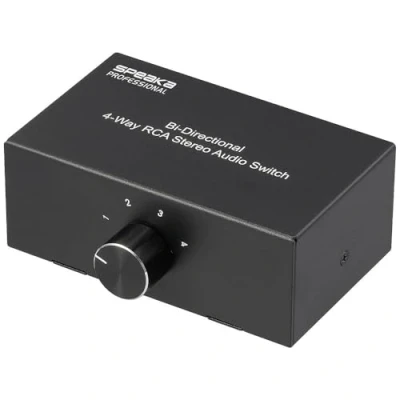 Afbeelding van SpeaKa Professional Cinch audio switch 1 + 4 poorten Met audiopoorten