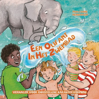 Afbeelding van Een olifant in het zwembad