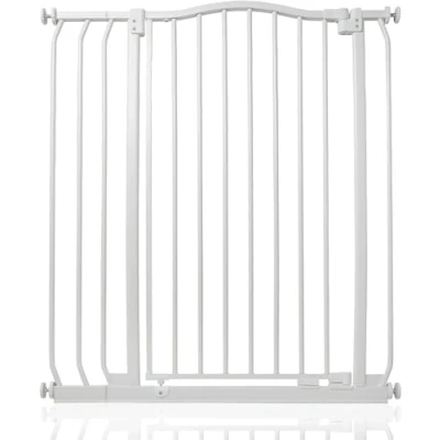 Afbeelding van Bettacare Extra Hoge Hondenhekje met Gebogen Bovenkant Assortiment, 80cm 89cm (69 opties beschikbaar), Mat Wit, Hoog 100cm in Hoogte, Drukfit Hekje voor Hond en Puppy, Huisdieren Honden, Eenvoudige Installatie