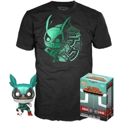 Afbeelding van Funko Figura Pop &amp; Tee My Hero Academia Deku met helm set, meerkleurig, XL, 122213