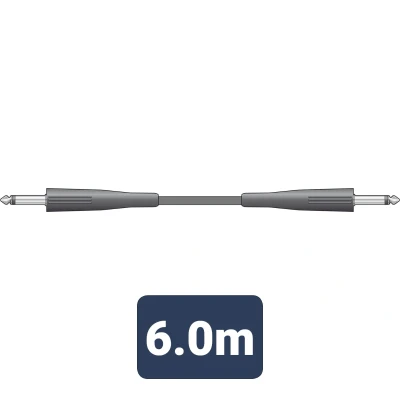 Afbeelding van luidsprekerkabel 6,3 mm mono jack 6 meter