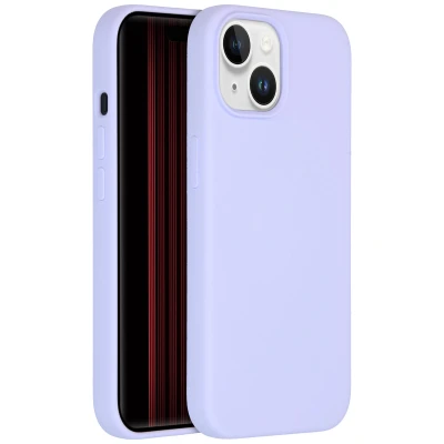 Afbeelding van Apple iPhone 15 Hoesje Siliconen en TPU (zacht) Accezz Softcase/Backcover Paars Telefoonhoesje