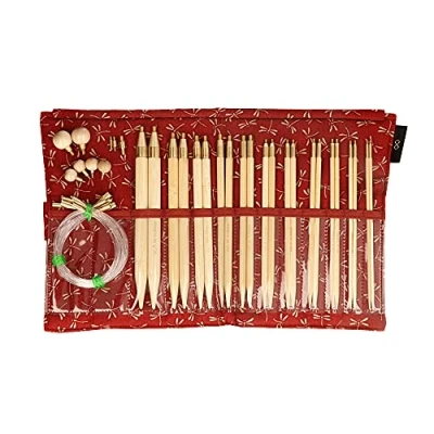 Afbeelding van Seeknit Shirotake verw. rondbreinaaldenset STD rood.