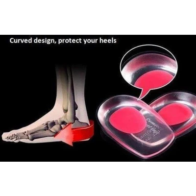 Afbeelding van Soft Gel Hielspoor Zooltjes Hielberschermer / Inlegzool Cups Sport Voet Gelzolen Hielbescherming hielspoorzooltjes hielpijn hielbeschermer Rood Dames maat 35 tot 41 Mangry