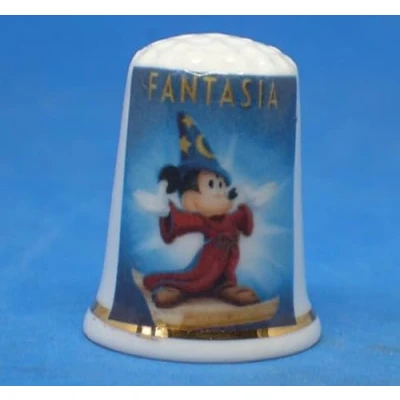 Afbeelding van Birchcroft Porselein China Collectible Vingerhoedje Mickey Fantasia met Display Box