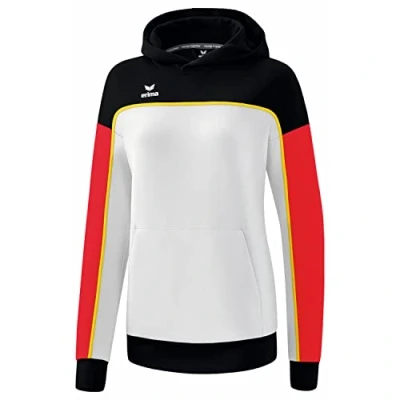 Afbeelding van erima CHANGE by sweatshirt met capuchon dames wit/zwart/rood