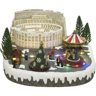 Afbeelding van Kerstdorp Rome Lumineo (25 LEDs, Bewegend, Muziek)