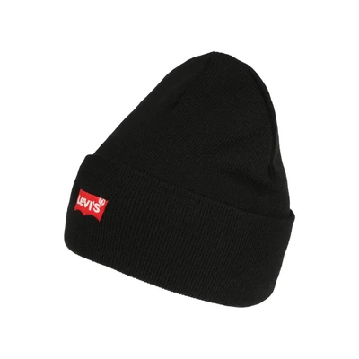 Afbeelding van Levi&#039;s RED Batwing Embroidered Slouchy Beanie Muts, Maat: One Size, Regular black