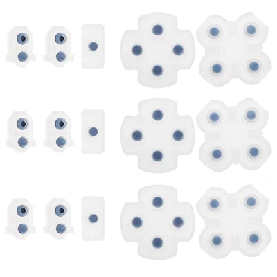 Afbeelding van ECSiNG 3 Sets Geleidende Knop Pads Vervanging Compatibel met PS4 Controller JD M 030 040 Siliconen Zelfklevende Pad Transparant