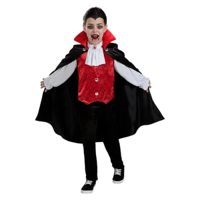 Afbeelding van FUNIDELIA Graaf Dracula Kostuum voor jongens Maat: 135 152 cm Zwart