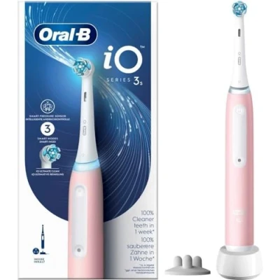 Afbeelding van Oral B iO 3S elektrische tandenborstel, oplaadbaar, roze + 1 reservekop