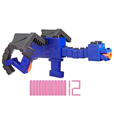 Afbeelding van Nerf Minecraft Ender Dragon blaster en 12 Elite foamdarts