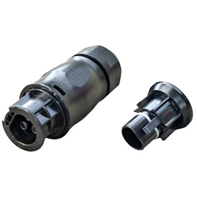 Afbeelding van Yubaoly Betteri BC01 netaansluiting stopcontact stekker met eindkap in set IP67 3 polig 524 DE2