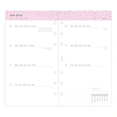 Afbeelding van Filofax Persoonlijke Confetti Week om Dagboek te bekijken 2023, Wit (23 68491)
