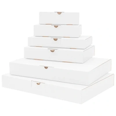 Afbeelding van verpacking Maxi postdozen, 350 x 250 50 mm, maxibrief, wit, MB 5, binnenmaat van 340 245 46 verzenddoos, vouwdoos, boekenzending, optimaal geschikt voor verzending, stuks