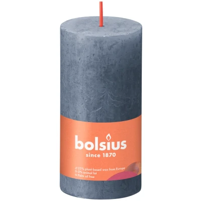 Afbeelding van Bolsius kaars rustiek Twilight Blue 100/50 mm