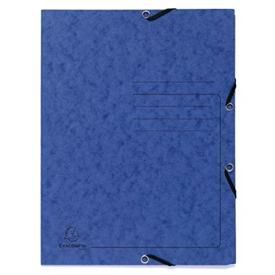 Afbeelding van Exacompta Elasticated 3 flap map, A4, 355g blauw, verpakking 25