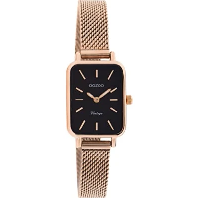 Afbeelding van OOZOO Vintage series rosé goudkleurige horloge met metalen mesh armband C20270