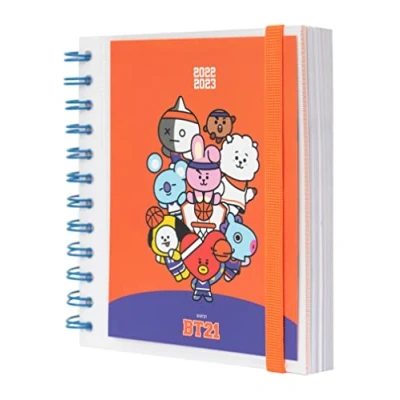 Afbeelding van Grupo Erik AEEDPM2203 Officiële BT21 Schoolagenda 2022 2023 Dagagenda 11 Maanden 1 Dag Per Pagina Planner Afsprakenplanner Dagboek Dagelijkse