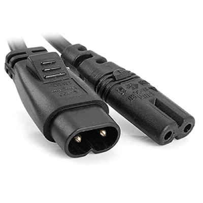 Afbeelding van Cablecc IEC 60320 C8 stekker naar C7 contrastekker Man vrouw verlenging Voeding Hoofdadapterkabel 30 cm