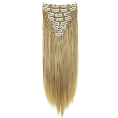 Afbeelding van CAISHA XXL 50cm 8 Delige Set CLIP IN EXTENSIONS Haarextensies Haarstukje Glad Lichtblond CES202