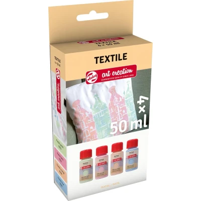 Afbeelding van Talens Art Creation textielverf pastel, flacon van 50 ml, set 4 st