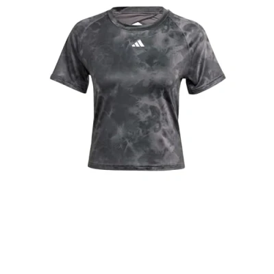 Afbeelding van adidas Performance Flower TEE Tshirt print Grey five carbon, Dames, Maat: Large, carbon