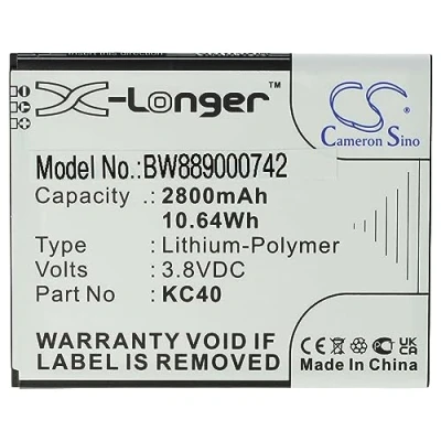 Afbeelding van vhbw Accu compatibel met Motorola Moto E6 Plus, Plus XT2025 1, 2 mobiele telefoon (2800mAh, 3,8V, Li Polymeer)