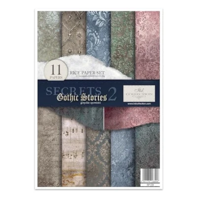 Afbeelding van ITD Collection Rijstpapier creatieve set A4 om te Snijden Papier vel 29,7 x 21 cm servettechniek meerdere kleuren (RP009 HS code 48021000)
