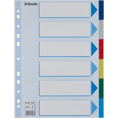 Afbeelding van Esselte tabbladen 6 tabs