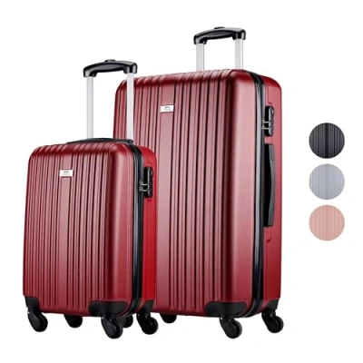 Afbeelding van Slazenger Kofferset 2 Delig Handbagage Trolley 26L en Ruimbagage Koffer 71L Rood