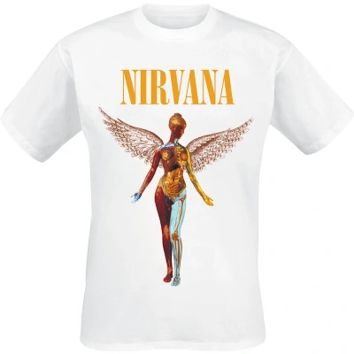 Afbeelding van Nirvana In utero T shirt wit XL Katoen Band merch, Bands