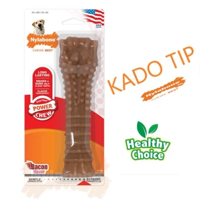 Afbeelding van Nylabone Dura Chew Voor Harde Bijters Baconsmaak VANAF 23 KG (103026)