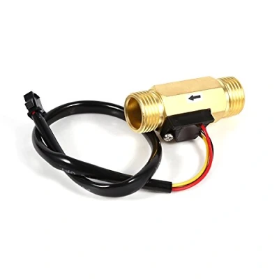 Afbeelding van Aigend Waterstroom Sensor Schakelaar, G1/2 &quot;Koperdraad Hall Effect Vloeibare Flow Vloeistofmeter Debietmeter Schakelaar 1 30L/min