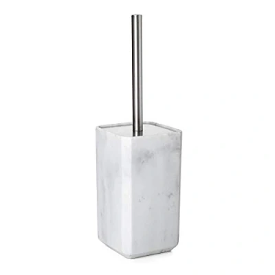 Afbeelding van TATAY WC Borstel BPA vrije Polyresin Compacte en Duurzame Toiletborstel voor het toilet 12 x 38 cm Marble Collectie Marmerlook