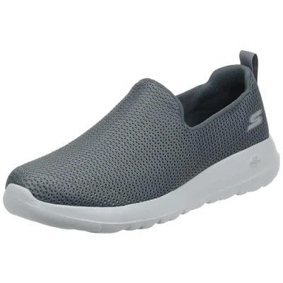 Afbeelding van Skechers Go Walk Max atletische luchtnet, slip on wandelschoenen voor heren Sneaker, Houtskool, 45 EU X Bred