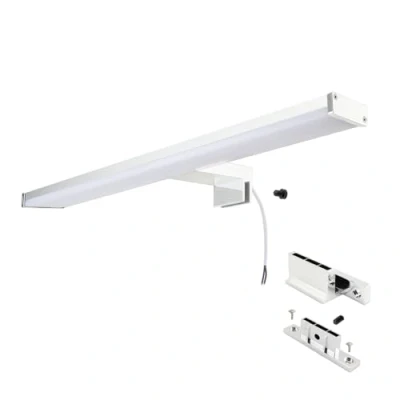 Afbeelding van Alpinaluz Led wandlamp voor badkamerspiegel, 40 cm, verchroomd aluminium, IP44, 8 W, 810 lm, neutraal wit licht, 4000 K, CRI&gt;80, montage op spiegel, muur of meubels