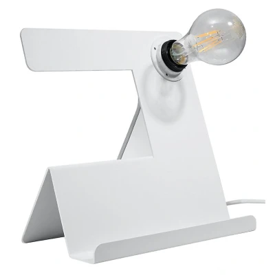 Afbeelding van Sollux Lighting Tafellamp INCLINE wit