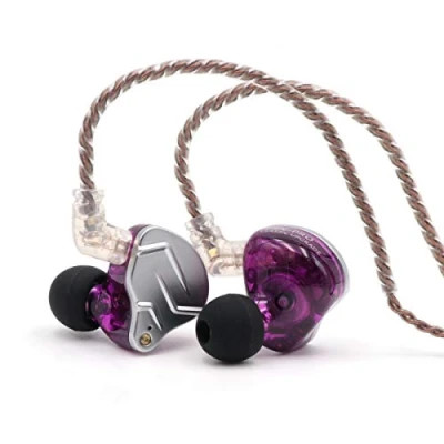 Afbeelding van Linsoul KZ ZSN Pro Dual Driver 1BA+1DD hybride metalen koptelefoon HIFI In Ear Monitor met afneembare 2 pins kabel, Zin Alloy Panel (zonder microfoon, paars)