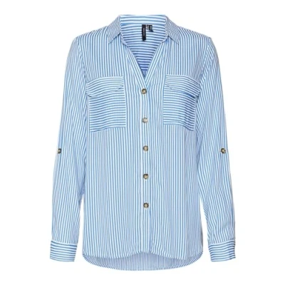 Afbeelding van Vero Moda Vmbumpy LS NEW NOOS Overhemdblouse, Dames, Maat: Small, Ibiza blue