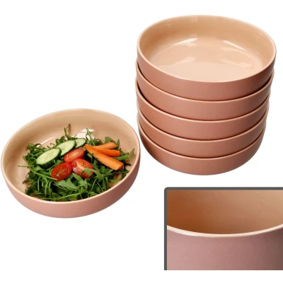 Afbeelding van Ritzenhoff &amp; Breker Jasper Set van 6 soepborden, poeder, 610 ml, Ø 19 cm, aardewerk borden voor personen, diepe salade, soep, pasta Co. servies ontbijt, lunch en avondbrood