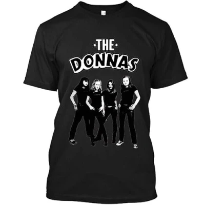 Afbeelding van NWT The Donnas American Music Members Retro Vintage Logo T Shirt S 4XL Black XXL