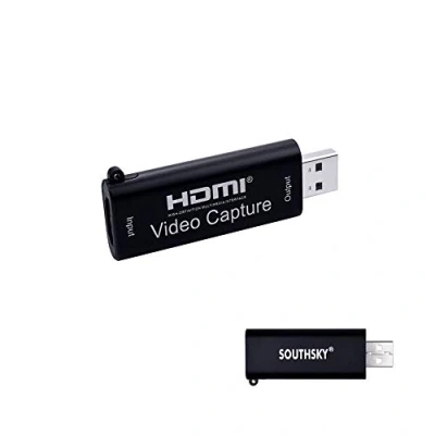 Afbeelding van SOUTHSKY HDMI Video Audio Capture Card,output 1080p 60fps,4K naar USB 2.0,compatibel met ZOOM, OBS, VLC, voor opnemen en bewerken, webcamconferentie, live streaming uitzending, speldistributies