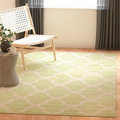 Afbeelding van Safavieh Ava gestructureerd tapijt, CAM121, handgetuft wol, lichtgroen/ivoor, 160 x 230 cm