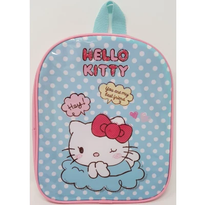 Afbeelding van HELLO KITTY RUGTAS RUGZAK MEISJES BLAUW/ROZE SCHOOLTAS
