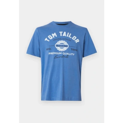 Afbeelding van TOM Tailor LOGO TEE Tshirt print, Heren, Maat: Small, Sapphire blue